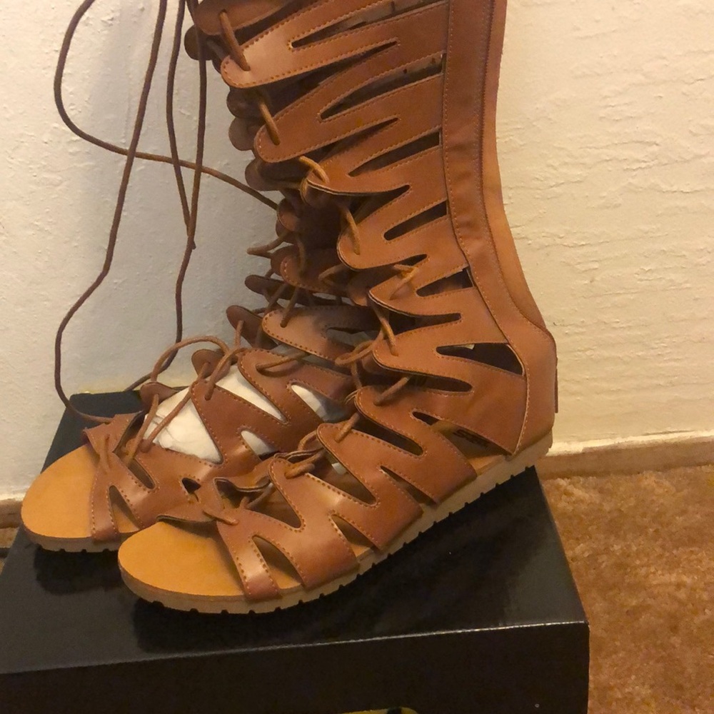 Gladiator sandals. Never been worn